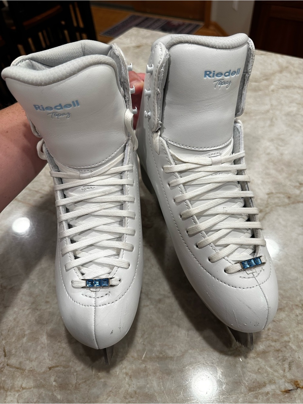 Riedell White Women's Figure Ice Skates